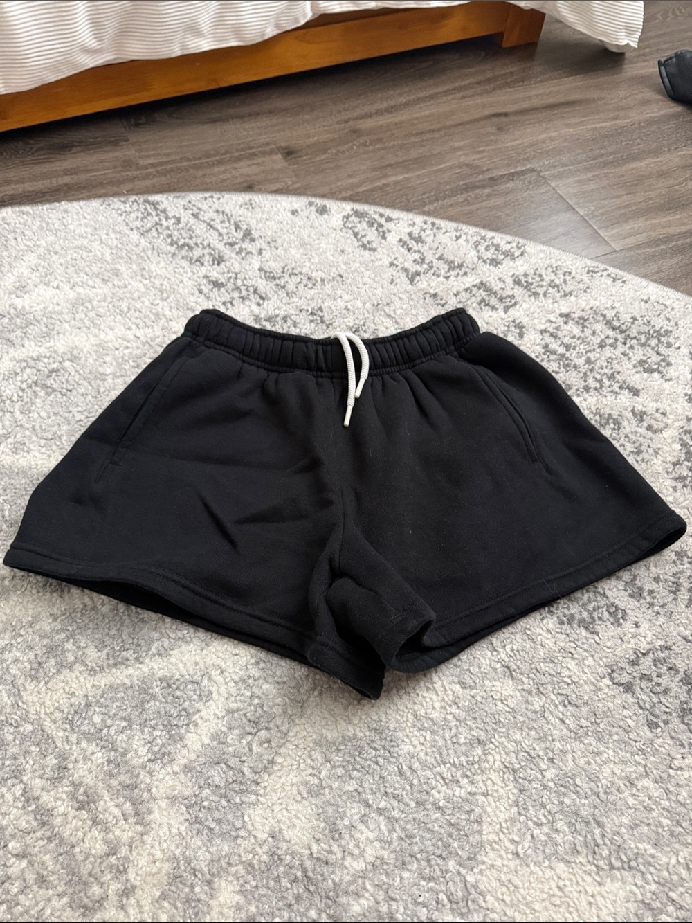 aerie Black Athletic Drawstring Shorts